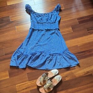 Blue Polka Dot lightweight Dress